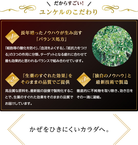 だからすごい！ユンケルのこだわり